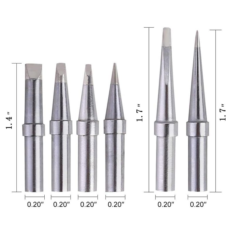 IGREAT Solder Tips 6pcs for Weller ET Soldering Iron, Replacement Tips for WES51/50,WESD51,PES51 / 50,WE1010NA WCC100 LR21 ET Tip Series (6PCS-01) - Image 3